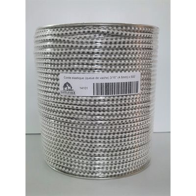 Elastic rope (cattle tail) 3 / 16'' * 500'