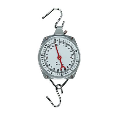 Suspended dial scale 50 kg / 200 g, 110 lbs / 8 oz